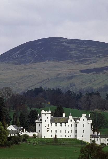 ❈View of Blair Castle located near village of Blair Atholl, dating from 1269 Blair Castle has been the home of the Atholl family for over 700 years. Scottish Architecture, Blair Castle, Castle Exterior, Scotland Trip, Scottish Ancestry, Serenity Now, Scottish Castles, Manor Houses, Country Houses