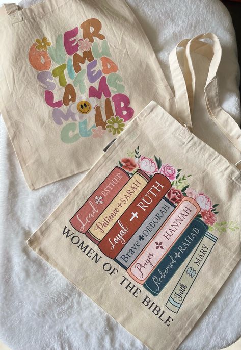 Organic cotton tote bag Church Tote Bag Ideas, Book Tote Bag Painting Ideas, Decorating Tote Bags, Creative Tote Bag Design Ideas, Tote Bag Display, Aesthetic Tote Bag Design, Creative Tote Bag, Tote Bag Business, Pretty Tote Bags