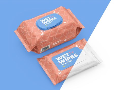 Wet Wipes Mockup, large and small packaging by Aleksey Volos on Dribbble Wet Tissue Packaging Design, Wet Wipes Packaging Design, Wipe Packaging, Wet Wipes Design, Wipes Packaging, Wet Wipes Packaging, Girl Kit, Cap Mockup, Wet Paper