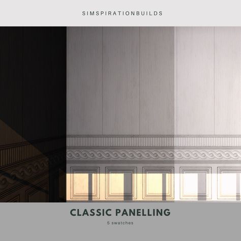 Classic Panelling, Cc Wallpaper, Sims 4 Cc Patreon, Cc Patreon, 3d Modeling Software, 4 Wallpaper, The Sims 4 Download, Flooring Projects, Sims 4 Cc Furniture