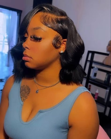 Hair Braid Designs, Ebony Hair, Bob Cut Wigs, Frontal Wig Hairstyles, Guest Hair, Birthday Hairstyles, Wavy Bob Hairstyles, Quick Weave Hairstyles, Long Curly Wig