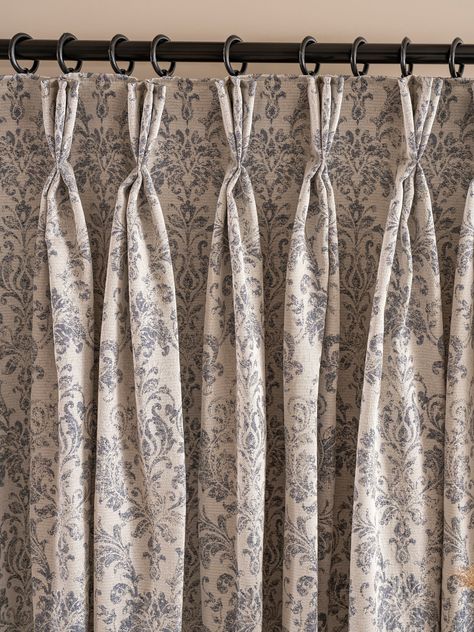 Classical Curtains, French Country Bedroom Curtains, French Country Drapes, French Country Curtains, Damask Curtains, French Pleat, Pinch Pleat Curtains, Luxury Curtains, Elegant Curtains