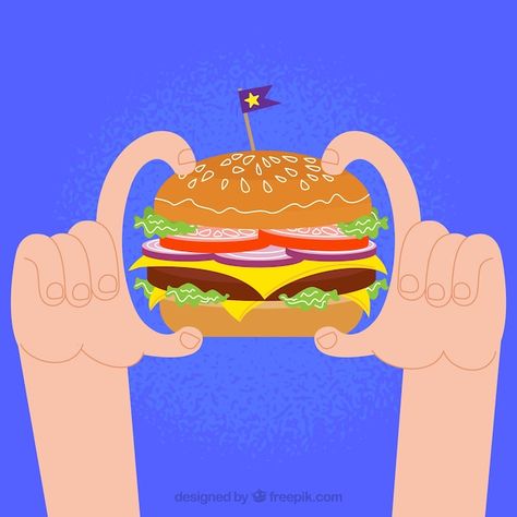 Eating Burger Illustration, Burger Background, Bbq Illustration, Gif Ads, Hamburger Art, Hamburger Graphic, Alien Food, Burger Illustration, Burger Drawing