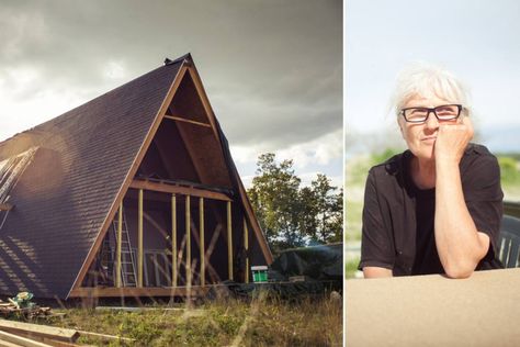 Une maison en A ! Mais quel est cet étrange concept qui nous vient de Dordogne ? Elizabeth Faure, la propriétaire des lieux conte son histoire un peu particulière et explique comment est née cette maison en A ! Avec une particularité, Elizabeth a aujourd’hui 71 ans, ancienne architecte de métier, s’est lancé dans l’auto-construction de sa maison à 65 ans ! Alors qu’elle terminait à peine son prêt #dordogne #maison A Frame House, Cabins In The Woods, Outdoor Gear, Tiny House, Tent, Architecture Design, Cabin, Architecture, Bracelet