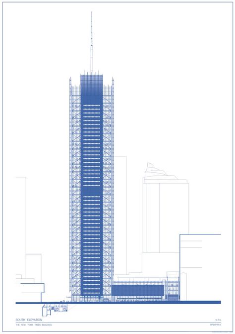 Renzo Piano Building Workshop, Michele Nastasi · The New York Times Building New York Times Building, Building Workshop, Renzo Piano, High Rise Building, Public Building, Building Structure, Trade Center, Design Competitions, Most Beautiful Cities