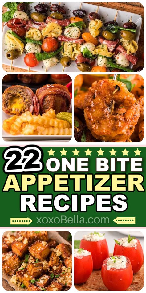 Cute one-bite appetizers Party Snack Foods Appetizers, Yummy Finger Food Ideas, Appetizers In A Cup Party Snacks, Appetizer Side Dishes, Gameday Finger Foods, Hand Appetizers Finger Foods, Veggie Bites Appetizers, Appetizer With Chili, Hot Party Appetizers