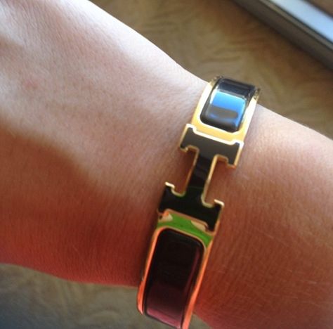 Black and gold Hermes bangle bracelet .Purchased in Cannes, France! <3 Hermes Bangle, Cannes France, Cannes, Black And Gold, Bangle Bracelet, Bangle Bracelets, Bangles, France, Bracelet