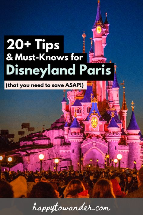 A list of important Disneyland Paris tips for any first time visitor. This article is a must-read for anybody looking for things to do in Disneyland Paris, how to find cheap Disneyland Paris tickets, how to save time at Disneyland Paris, and more. Disneyland Paris 2023, Disney Paris Outfits Summer, Disneyland Paris Outfit, Disneyland Paris Tickets, Disneyland Paris Tips, Disneyland Paris Rides, Paris Cheap, Disneyland Paris Castle, Paris April