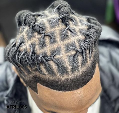 Braided Hairstyles Dreads, Male Short Locs Hairstyles Black Man, Male Retwist Styles, Barrow Twist Dreads Men, Dreads Cornrows Men, Locs Designs For Men, Dreaded Hairstyles For Men, Cornrow Dreads Hairstyles, Lox Hairstyles Men