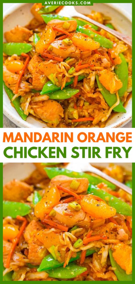 Mandarin Orange Chicken, Orange Chicken Stir Fry, Mandarin Chicken, Healthy Orange Chicken, Stir Fry Recipes Chicken, Chinese Cooking Recipes, Easy Family Dinners, Chicken Stir Fry, Weeknight Dinner Recipe