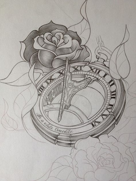 Tattoo design for a half sleeve leading into a standalone sundial pocketwatch Sundial Tattoo, Sextant Tattoo, Time Piece Tattoo, Nautical Compass Tattoo, Clock Drawings, Sun Dial, Clock Tattoo Design, Full Sleeve Tattoo Design, Sketch Tattoo Design