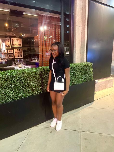 Alexander Wang Outfit Black Women, Black Sundress Outfit Baddie, Birthday Dinner Outfit Summer, Birthday Dinner Outfit, Alexander Wang Dress, Quince Dresses, Dinner Outfits, Cute Everyday Outfits, Cute Fits