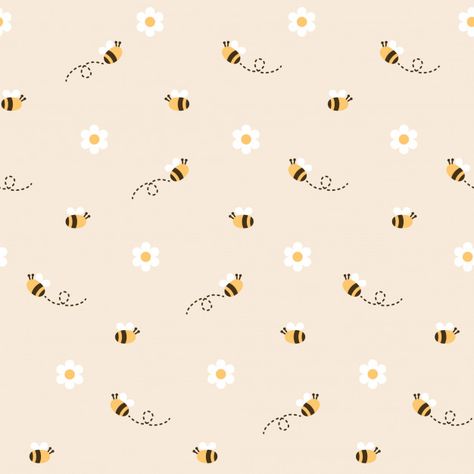 Bee seamless pattern background Bloxburg Background, Bee Wallpaper Cute, Cute Patterns For Backgrounds, Cute Simple Patterns, Bee Wallpaper Backgrounds, Cute Bee Wallpaper Iphone, Bees Background, Cute Bee Background, Kids Pattern Design