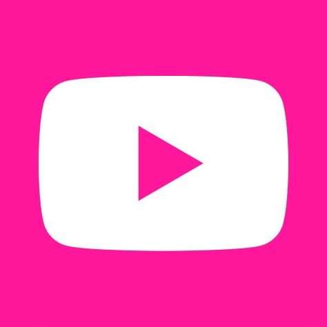 Hot Pink Youtube Icon, Youtube Icon Pink, Pink Youtube Icon, Pink Apps, Pink Youtube, Youtube Icon, Iphone Ideas, Icons App, Pink Lifestyle