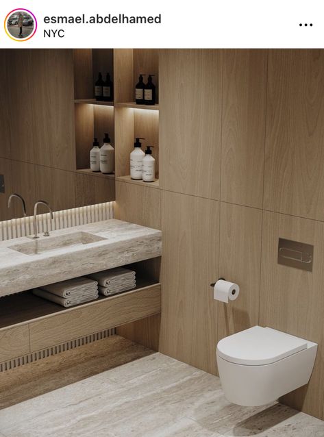 Luxury Washroom Design Master Bath, Luxury Washroom Design, Minimal Bathroom Design, All Modern Furniture, Double Height Living Room, Bathroom Niche, Oak House, Oak Bathroom, Double Height