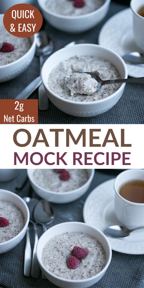 Homemade Keto Cereal, Low Carb Cereal Recipe, Low Carb Hot Cereal Recipes, Keto Hot Cereal Recipe, Ezekiel Cereal Recipes, Low Carb Oatmeal Recipes, Keto Cereal Recipe, Keto Hot Cereal, Oatless Oatmeal