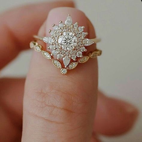 Reset Round Diamond Ring Ideas, Round Double Halo Engagement Ring, Gold Double Halo Engagement Ring, Double Halo Engagement Ring Round, Engagement Ring Round Diamond, Halo Engagement Ring Round, Cathedral Ring, Double Halo Engagement Ring, Double Halo Engagement