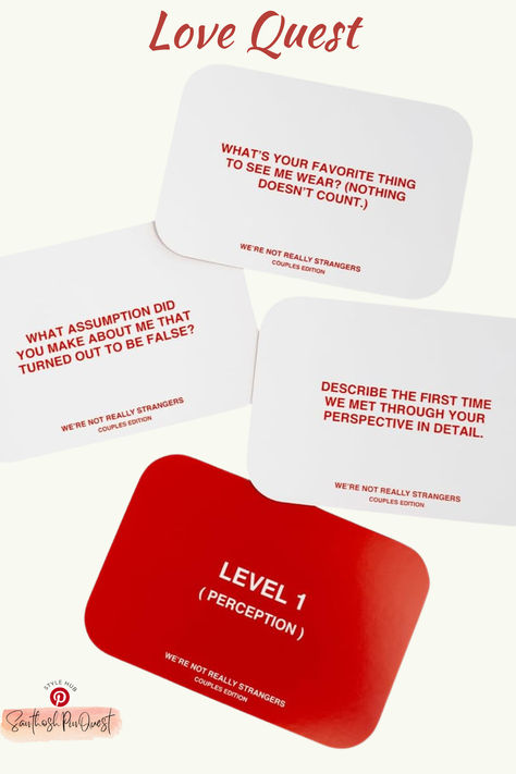 Strengthen your bond with WE'RE NOT REALLY STRANGERS Couples Edition Card Game. Spark meaningful conversations and create lasting memories with this fun and engaging game designed for couples. 🃏💑 #RelationshipGame Couple Board Games, We Are Not Really Strangers Questions, Couples Card Games, Diy Card Games For Couples, Couple Card Games, We’re Not Really Strangers Questions Couples, Card Games For Couples, Were Not Really Strangers, Relationship Card Games