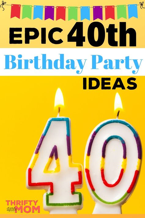 Plan an amazing 40th birthday party for adults with these fun ideas! With themes, food, games, and even cool places to host the gathering, these tips are sure to delight all the guests, even if you're planning a surprise party! #birthday #partyideas Themed 40th Birthday Party Ideas, 40th Birthday Food Ideas Appetizers, Funny 40th Birthday Party Ideas, Easy 40th Birthday Ideas, Games For A 40th Birthday Party, 40 Themed Birthday Party, 40th Birthday Ideas For Women Themes Funny, Women’s 40th Birthday Party Ideas, 40th Surprise Party Ideas For Women