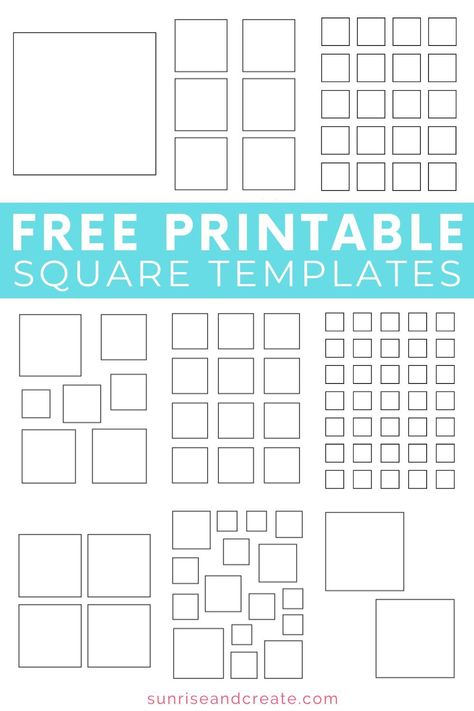 printable square templates Gift Tag Template Free Printable, Gift Tag Template Free, Square Outline, Tag Template Free, Square Template, Square Printables, Template Free Printable, Shape Templates, Free Printable Gift Tags