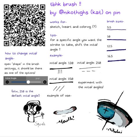 Tbhk Brush Code, Tbhk Brush Ibispaint, Tbhk Eyes, Brushes Ibis Paint, Brush Codes, Ibis Brushes, Tutorials Drawing, Toilet Bound, Ibis Paint