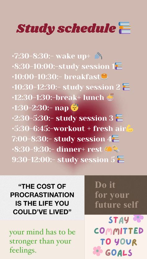 study schedule 📚🎒✍️ birthdayplanner #plannertemplates🌾


Source by vcustis25 Study Planner Ideas, Homework Schedule, Productive Routine, Academic Comeback, Weekend Routine, Studying Tips, Summer Study, School Study Ideas, Heather Stillufsen