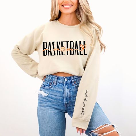 Diy Basketball Mom Shirt Ideas, Mom Basketball Shirt Ideas, Senior Mom Basketball Shirts, Basketball Mom Sweatshirt, Basketball Mom Shirt Ideas, Basketball Mom Svg, Game Day Svg, Basketball Mom Shirts, School Spirit Wear