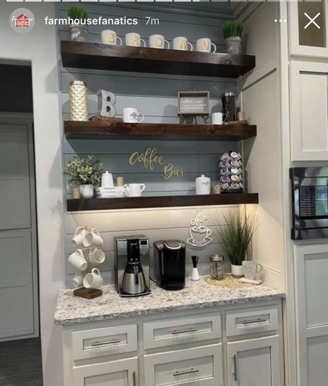 Coffee bar shelf ideas