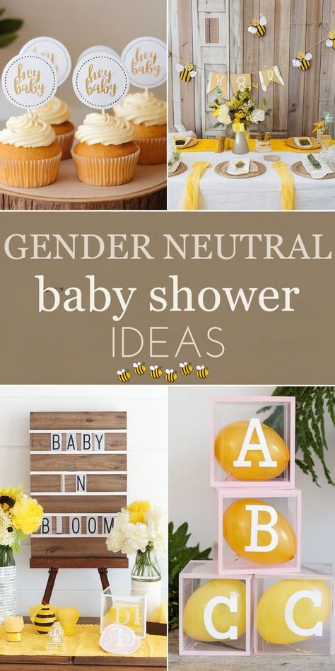 How to Plan the Perfect Gender Neutral Baby Shower Twin Theme Baby Shower Ideas, Gender Neutral Baby Shower Ideas Theme, Baby Shower Themes Neutral Spring, Neutral Baby Shower Themes, Gender Neutral Baby Shower Ideas, Neutral Baby Shower Ideas, Fun Baby Shower Themes, Spring Baby Shower Themes, Woodsy Baby Showers