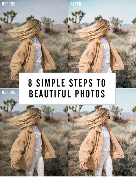 8 Simple Steps to Beautiful Photo Edits / instagram tips / photo editing / photography Bright And Clean Photo Editing, Photo Editing Formulas Iphone, Photoshoot Editing Ideas, Lightroom Settings Photo Editing, Picture Adjustments, Photo Editing Settings, How To Edit Instagram Pictures, How To Edit Photos, Lightroom Tricks