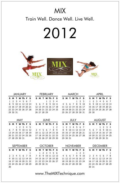 MIX 2012 calendar. 2012 Calendar, January February March, Living Well, Philippines, Quick Saves