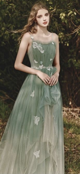 Enchanted Garden Prom Dress, Enchanted Garden Prom, Garden Prom Dress, Garden Prom Dresses, Enchanted Forest Dress, Themed Prom Dresses, Fairy Dress Aesthetic, 50 Aesthetic, Enchanted Dress