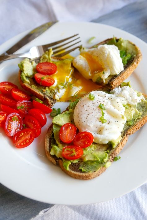 Poached Eggs on Avocado Toast | Jordan's Easy Entertaining Avocado On Toast, Savory Breakfast Recipes, Avocado Dessert, Avocado Toast Egg, Avocado Toast Recipe, Poached Egg, Easy Brunch, Easy Entertaining, Dinner Appetizers