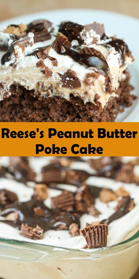 Poke Cake Chocolate, Chocolate Peanut Butter Poke Cake, Peanut Butter Poke Cake, Church Desserts, Gluten Free Chocolate Cake Recipe, Peanut Butter Dessert Recipes, Butter Desserts, Healthy Chocolate Cake, Chocolate Cake Recipe Moist