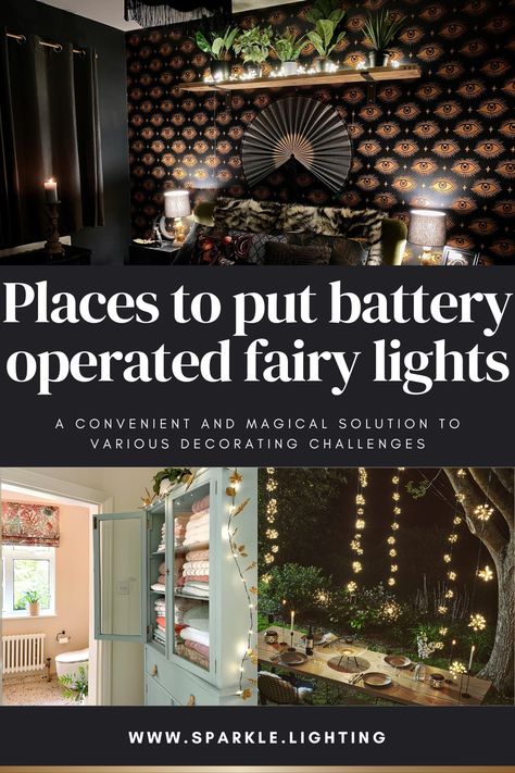 Cluster Fairy Lights, Fairy Lights In Lanterns, Indoor Fairy Lights Ideas, Diy Mood Lighting, Fairy Lights Ideas, Glass Kitchen Cabinets, Fairy Lights Decor, String Lights In The Bedroom, Led Lighting Bedroom