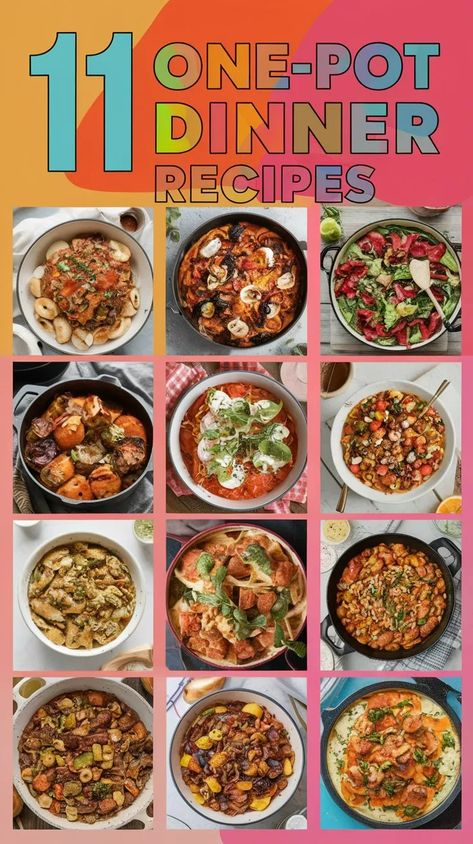 Sumptuous : Hungry for a hassle-free dinner solution? Explore 11 one-pot wonders that will revolutionize your meal prep and tantalize your taste buds. One Pot One Portion, One Pot Dinner, Desserts Healthy, Cook Up A Storm, Pot Meals, Easy Weeknight Meals, Decadent Desserts, One Pot Meals, Weeknight Meals