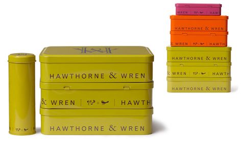 Hawthorne & Wren Tin Packaging, Graphic Design Collection, Graphic Projects, Cookie Packaging, Graphic Design Packaging, Retail Design Blog, Creative Packaging, Packaging Design Inspiration, Packaging Labels