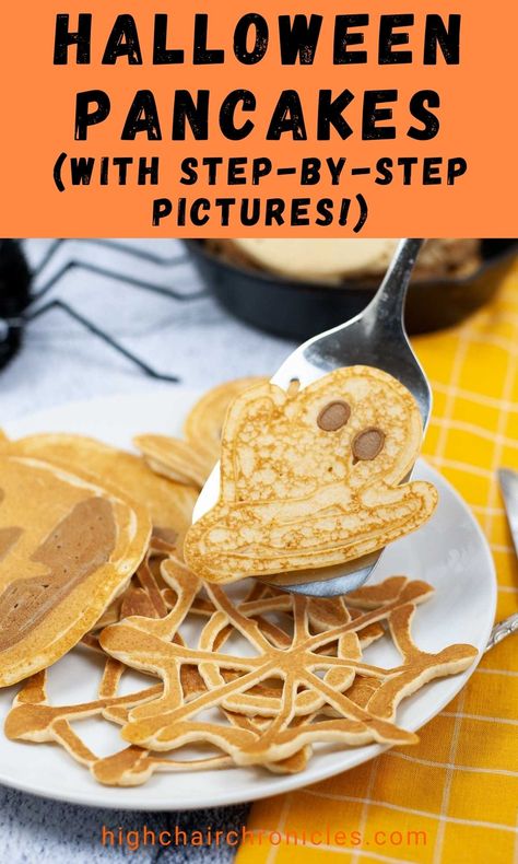 Easy Halloween Breakfast, Halloween Pancakes, Kids Pancakes, Pancake Shapes, Quick And Healthy Breakfast, Breakfast Casserole Bacon, Halloween Breakfast, Thanksgiving Breakfast, Fun Halloween Food