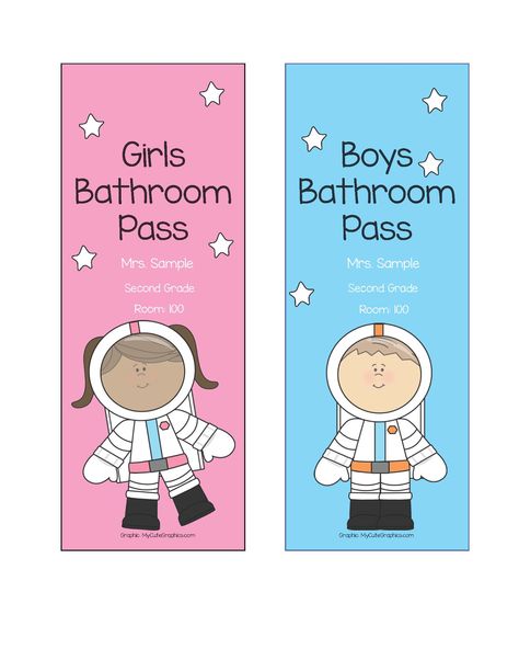 Toilet Pass Classroom, Restroom Passes For Classroom, Bathroom Passes For Classroom Printable, Bathroom Pass Ideas, Bathroom Passes For Classroom, Boy And Girl Bathroom, Personal Hygiene Worksheets, Restroom Pass, Classroom Passes