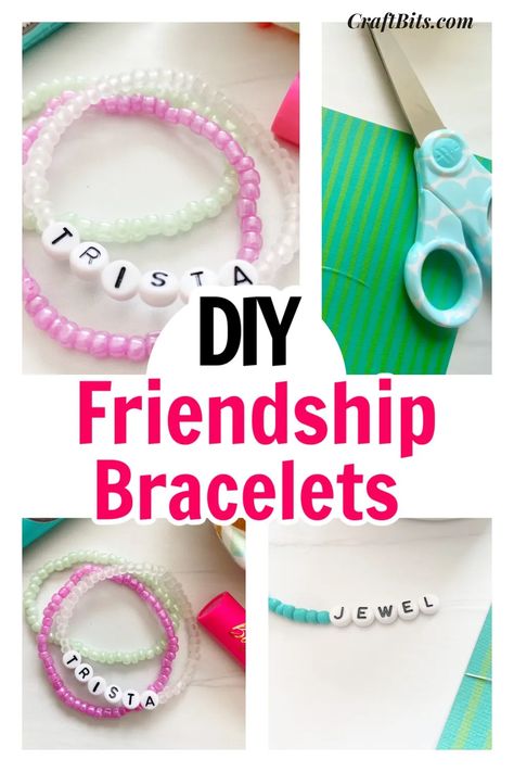 Friendship Bracelets For Kids, Letter Bracelet Beads, Beaded Friendship Bracelets, Bracelets Name, Bracelets For Kids, Make Your Own Bracelet, Name Bracelets, Friendship Bracelets With Beads, Diy Letters