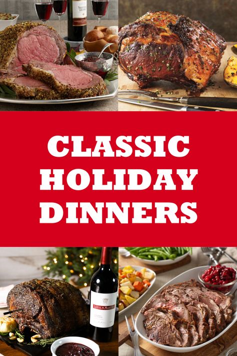 Make your dinner a celebration to look forward to this holiday season. For Hanukkah or Christmas dinner, stick with delicious classics like Prime Rib, Beef Wellington or a savory Brisket. Brisket Christmas Dinner, Brisket For Christmas Dinner, Christmas Beef Brisket Recipes, Christmas Dinner Roast Beef, Christmas Dinner Brisket, Tyler Florence Beef Wellington Recipe, Holiday Brisket, Impressive Dinner, Beef Wellington