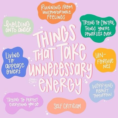 Things that take unnecessary energy #heal #healthylifestyle #healthy #selflove #selfcare #energy Think Happy Thoughts, Emotional Awareness, Mental Health Care, Self Confidence Tips, Positive Self Talk, Health Guide, Mental Health Support, Diy Health, Positive Self Affirmations