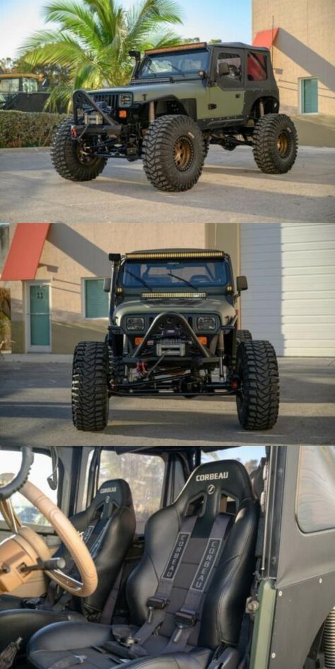 Jeep Monster Truck, Tj Jeep Wrangler, Jeep Wrangler Tj Mods, Yj Jeep Ideas, Jeep Wrangler Yj Ideas, Jeep Yj Mods, Wrangler Tj Mods, Jeep Tj Ideas, Jeep Tj Mods