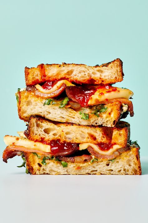 Toastie Photography, Sandwich Photography Ideas, Sandwich Ideas Breakfast, Bacon Sandwich Ideas, Sandwich Photography Styling, Bacon Panini, Brioche Sandwich, Toast Photography, British Bacon