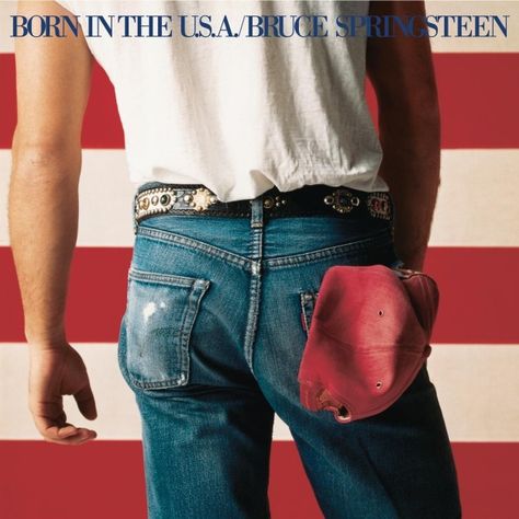 Bruce Springsteen’s 1984 “Born in the USA” album cover: | 19 Last-Minute Halloween Costumes That Literally Anyone Can Throw Together Bruce Springsteen Albums, Brian Duffy, The Velvet Underground, Cool Album Covers, Bryan Adams, Goin Down, Nelly Furtado, E Street Band, Iconic Album Covers