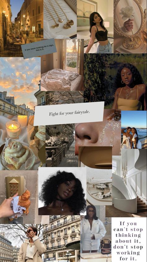 Vibes aesthetic wallpaper pretty girls beige collage iPhone pretty gorgeous beautiful cute Manifestation Boards, Girl Vision Board, Aesthetic Palette, Virgo Goddess, Black Girls Luxury Lifestyle, Creative Vision Boards, Glow Getter, Virgo Girl, Affirmation Board