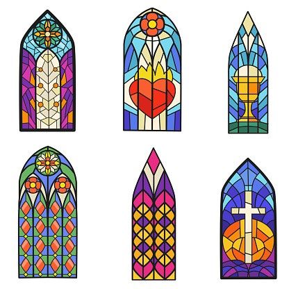 Stained Glass Windows Drawing, Stained Glass Window Drawing, Gothic Stained Glass Windows Art, Church Glass Windows, Stained Glass Drawing, Gothic Stained Glass Windows, Church Stained Glass Windows, Pointed Arch, Stained Glass Tattoo