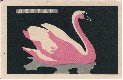 6a00d8341bf66653ef011570feb3fe970b-pi 505×331 pixels Pink Swan, Modern Workspace, Swans Art, Matchbox Label, Matchbook Art, Matchbox Art, Art And Illustration, Bird Illustration, Vintage Labels