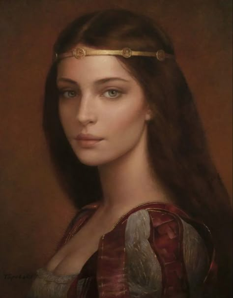 Piotr Topolski, Princess Painting, Medieval Princess, Medieval Aesthetic, Medieval Paintings, Medieval Woman, Taehyung Kim, Targaryen Art, V Jimin