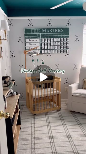 ZIRE GOLF on Instagram: "Golf is life 🤝
(Via @shelby__barnes)" Vintage Golf Nursery, Golf Nursery, Golf Theme, Vintage Golf, Boy Nursery, Baby Room, Nursery, Golf, Wood